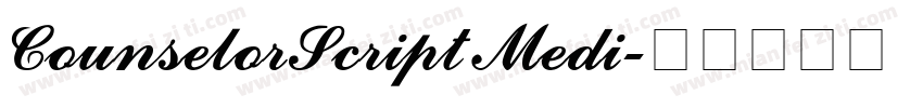 CounselorScript Medi字体转换